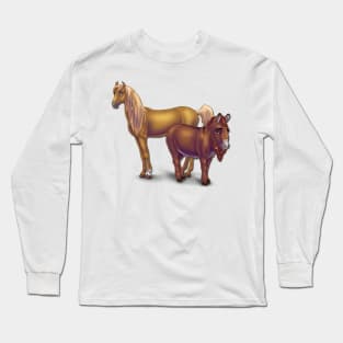 Horse and Donkey Characters Long Sleeve T-Shirt